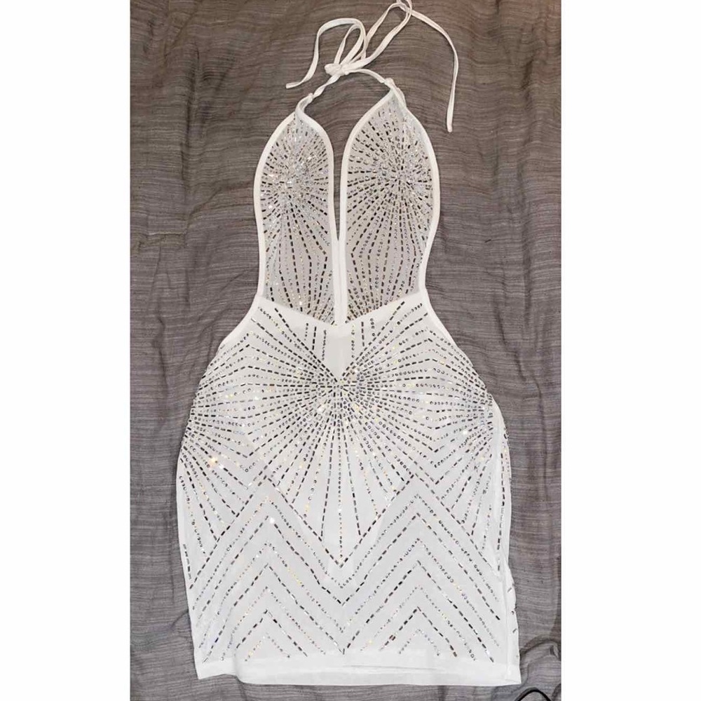 ShineBright Mesh Mini Dress